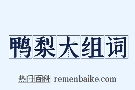 鸭梨大组词是什么意思的图片